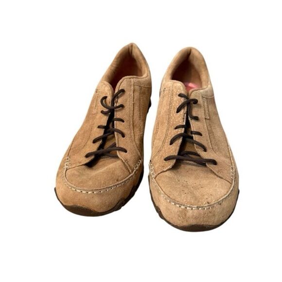 Skechers Shoes Womens 8.5 Relaxed Fit Bikers Curbed Sneakers 49336 Brown Suede - Picture 11 of 11